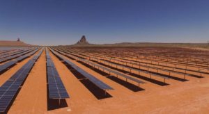 Picture of solar energy field in the desert
