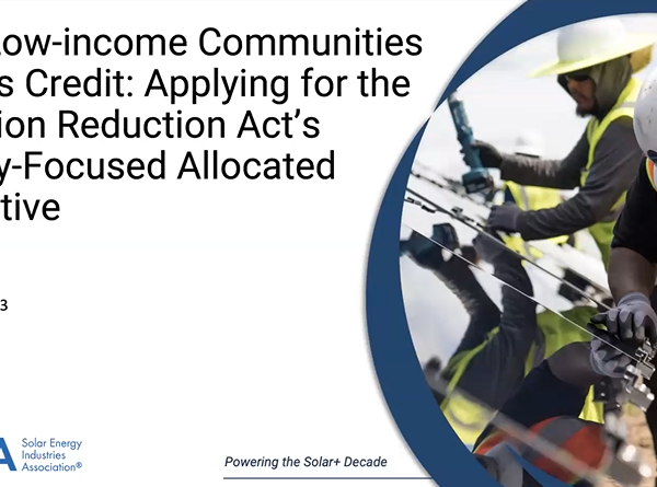 The Low-income Communities Bonus Credit: Applying for the Inflation Reduction Act’s Equity-Focused Allocated Incentive