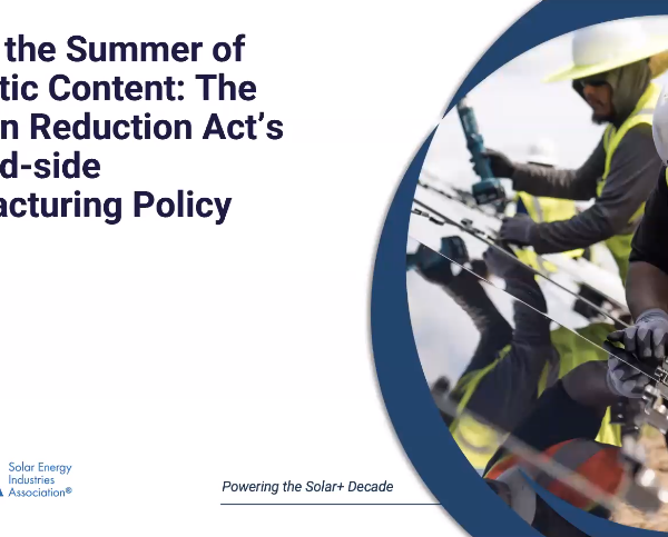Now Is the Summer of Domestic Content: The Inflation Reduction Act’s Demand-side Manufacturing Policy