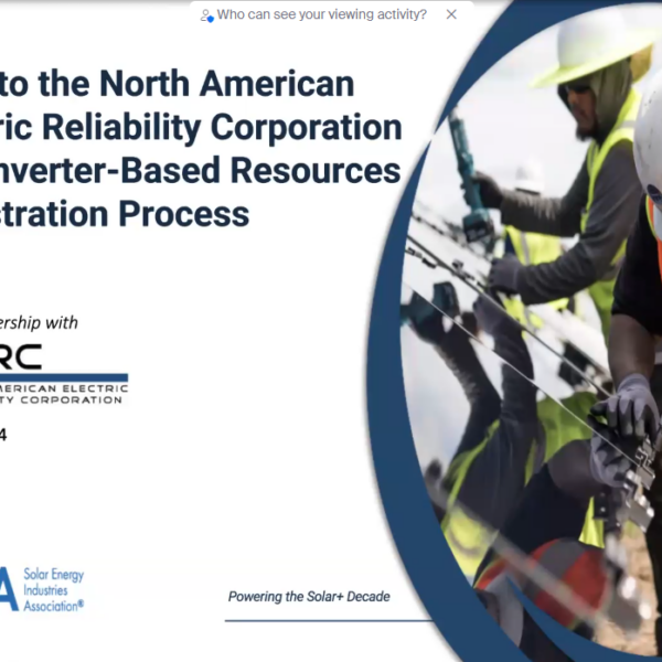 Intro to the North American Electric Reliability Corporation and Inverter-Based Resources Registration Process