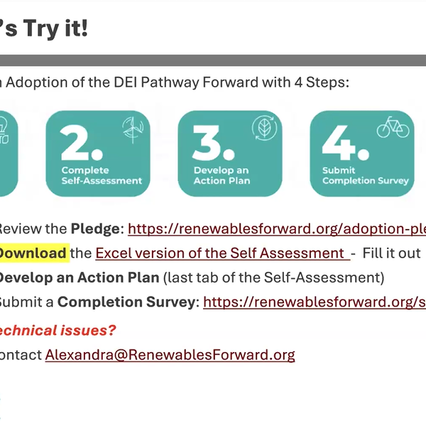 Tools to Build Your Action Plan for an Equitable and Inclusive Clean Energy Future