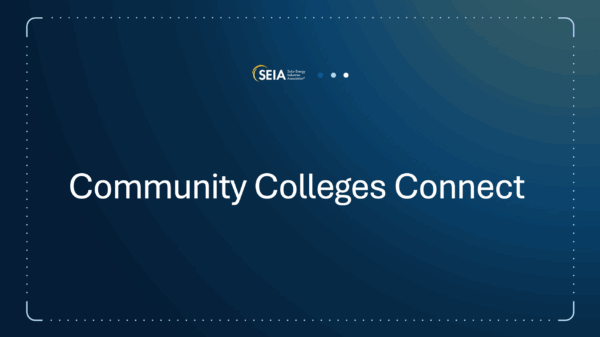 Community Colleges Connect Call with the Solar Energy Industries Association